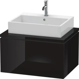 Duravit L-Cube Konsolenwaschtischunterbau wandhängend Schwarz Hochglanz 720x547x400 mm - LC581104040 LC581104040