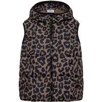 CECIL Steppweste Kapuze mit Kordelzug, Elastiksaum, Animal-Print