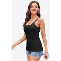 Imily Bela Tanktop Damen Geripptes Strick Camisole (Packung, 1-tlg., 1per-Pack) Einfarbig