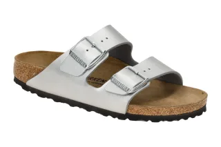 Birkenstock 1012283 ARIZONA Damen Pantoletten Silber Wechselfu?bett