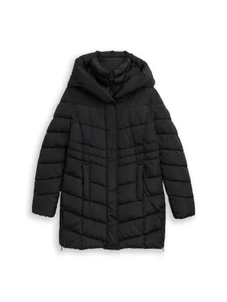 Tom Tailor - Puffer-Mantel im 2-in-1-Look deep black - Gr. - S