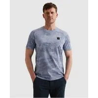 PME LEGEND T-Shirt Short sleeve r-neck single jersey aop mit Logo Stickerei