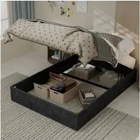 BlingBin Polsterbett Jugendbett Kinderbett (1-tlg., mit großzügigem Stauraum), 160 x 200 cm(ohne Matratze und Kopfteil)
