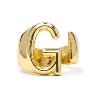 Luxenter Ring mit 18-karätiger Gelbgold-Finish – Alphabet