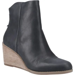 TOMS Casey Leder Damen Schwarz Stiefel