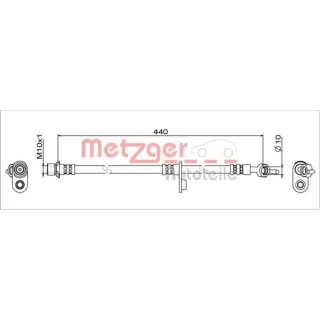 Metzger Bremsschlauch hinten links Toyota Yaris P1 4111650