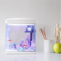 nobleza Aquarien-Set Mini Aquarium Komplettset Aquarien-Set 7L L23*W16*H27.5cm