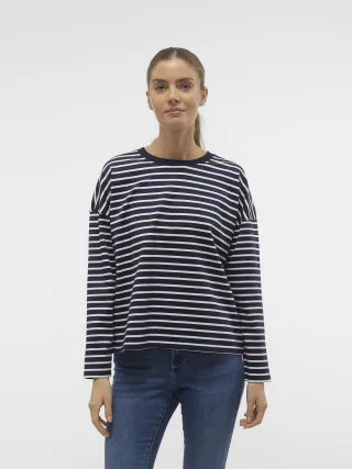 VERO MODA - VMABBY LS O-NECK TOP JRS NOOS Navy Blazer - Gr. - M