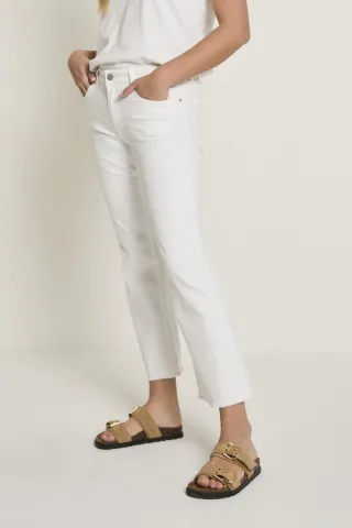 para mi - Jeans - Mila (Mini Flare) weiß - Gr. - 40