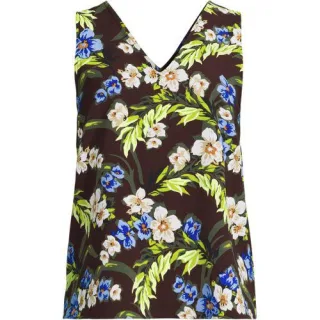 Creaseless Top mit V-Ausschnitt für Damen in Plus-Größe, Damen, size: plus, Schwarz, Polyester, by Lands' End