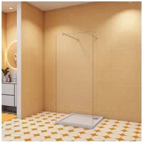 Duschparadies Walk-in-Dusche 200cm Duschtür 8mm Duschwand Walk-in Duschabtrennung, Sicherheitsglas, (Set)