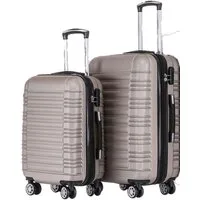 Beibye Kofferset - Set 2-teilig 65 + 55 cm, 4 Doppel-Rollen, Dehnfalte, div. Farben