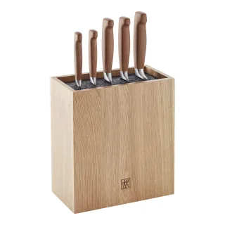 ZWILLING VIER STERNE 6-tlg, Messerblockset, Braun