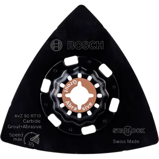 Bosch Carbide-RIFF Schleifteller AVZ 90 RT10, 90 mm, Körnung 100 - 2609256F04