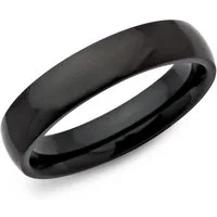 Unique Fingerring Schwarz aus Edelstahl - 5mm R9084