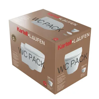 LAUFEN Tiefspül-WC wandhängend Sitz Kartell · LAUFEN Pack 545x370 H8663304000001