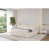 ALTDECOR Polsterbett LEYA-v1 (Polsterbett mit Bettkasten und Lattenrost, Boxbett ohne Matratze), Doppelbett mit Stauraum, Bett mit Kopfteil