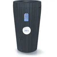 YourCasa Regentonne 210 Liter EcoVase, Bepflanzbar, Wasserhahn, Regenwassertank, Frostsicher, Deckel abnehmbar, 210L