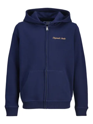 JACK&JONES - JORNORREBRO EMB SWEAT ZIP HOOD JNR Ocean Cavern - Gr. - 176