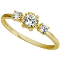 Firetti Fingerring Schmuck Geschenk Gold 333 Damenring Goldring Blume, mit Zirkonia (synth)