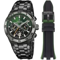 Festina Chronograph Chrono Bike 2024 - Special Edition F20673/2, (Set, 3-tlg., mit Wechselband und Werkzeug), Armbanduhr, Quarzuhr, Herrenuhr, Stoppfunktion, Special Edition