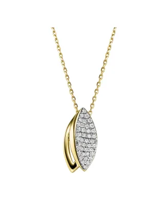 Fascination by Ellen K. Halskette 375 Gold zweifarbig mit 40x Zirkonia weiß