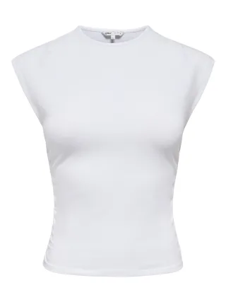ONLY - ONLMIRA CAPSL RUCHING TOP JRS NOOS White - Gr. - L