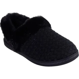 Skechers Gemütliche Lagerfeuer Frostige Versprechen Polyester Damen Schwarze Hausschuhe