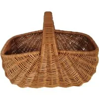 natuleo by pokuc Flaschenkorb Einkaufskorb aus Weide Braun 50x32x37 cm