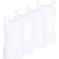 GÖTZBURG Unterhemd GÖTZBURG Herren Tank-Top weiß uni 4er Pack (4-St)