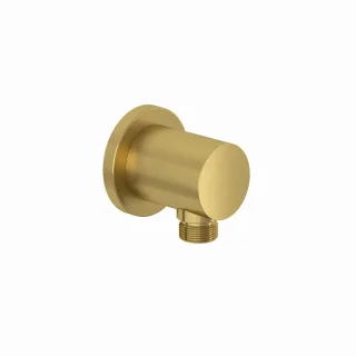 Kludi NOVA FONTE Schlauchanschlussbogen PURISTIC eigensicher brushed gold, 20543N0-15 20543N0-15
