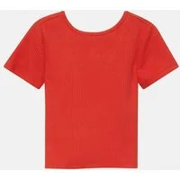 s.Oliver Kurzarmshirt T-Shirt Verkürztes Rippshirt mit Rückendetail