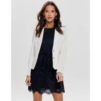ONLY Jerseyblazer ONLPOPTRASH – 2-Knopf Blazer mit taillierter Silhouette regular fit, Milano Rib, Materialmix, Reverskragen, unifarben
