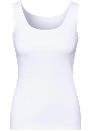 CECIL - Basic Top aus reiner Baumwolle White - Gr. - XXL