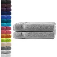 Hometex Premium Textiles Handtuch in Premium Qualität 500 g/m², Feinster Frottier-Stoff 100% Baumwolle, 2x Duschtuch, weich, saugfähig, extra schwer & flauschig
