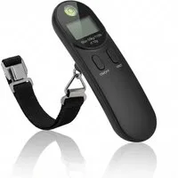 BEARWARE Kofferwaage digital mit Haken & Wiegeband, bis zu 50 kg, für Reisen, Gepäckwaage, Tragkraft 50 kg, (1-tlg), Hängewaage, Reisewaage, 10g genau, Wasserwaage, Tara, Maßband, Display