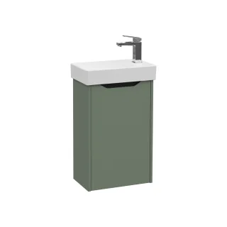 VitrA New Integra Square Set Handwaschbecken mit Unterschrank 1 Tür Türanschlag rechts Matt,80071 80071