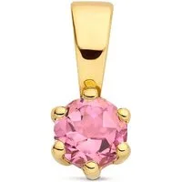 NICEANDnoble Kettenanhänger 375er Gelbgold Kettenanhänger Turmalin 4 mm