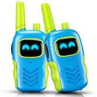 Wootoy Walkie Talkie Funkgeräte Kinder Roboter-Walkie-Talkies Spielzeug, (mit Reichweite von bis zu ca. 300 m unter geeigneten Bedingungen, 2-St., Push-to-Talk-Bedienung unkomplizierte Nutzung für Kinder ab 3 Jahren), in Geschenkbox ideal für Indoor-