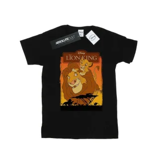 Disney Herren Der König der Löwen Simba und Mufasa T-Shirt (Schwarz)