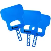 Lantelme Grillbesteck-Set Grillwedel 3 Stück Set Grillfächer für Holzkohle anzünden beim Grillen, (3 tlg., Kunstoff Grillanzünder Set in Blau als Grill Zubehör), Grillzubehör 30x20cm leicht und robust
