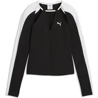 PUMA Crop-Top T7 Slim Cut-Outs Langarmshirt Damen