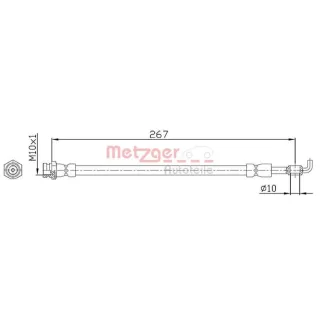 Metzger Bremsschlauch hinten Mazda 6 GG GY