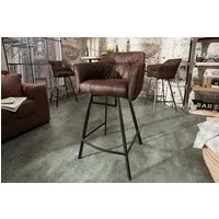 riess-ambiente Barhocker LOFT 100cm antik braun, mit Fußablage