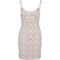 Noisy may Shirtkleid Sommerliches Design mit Blumenmuster und Trägern (mini) NMSTELLA S/L SHORT DRESS JRS