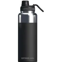 ASOBU Trinkflasche Mighty Alpine Flask Edelstahlflasche schwarz, 1,1 Liter, Outdoorgeeignet