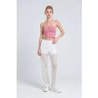 Alexa Dash Bequeme Jeans Spitzenstruktur Weite Hose