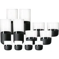 Villeroy & Boch Gläser-Set Manufacture Rock Bargläser 12er Set, 12-tlg., Kristallglas