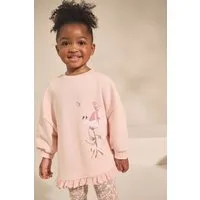 Next Top & Leggings Sweatshirt mit gerüschtem Saum und Leggings im Set (2-tlg)