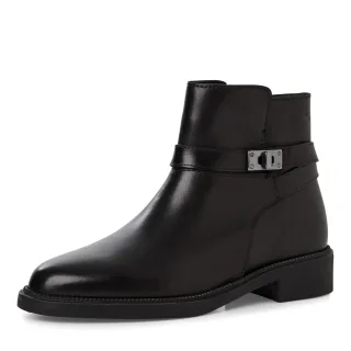 Tamaris Stiefelette, Blockabsatz, Businesschuh mit dezentem Zierriemen mit Applikation